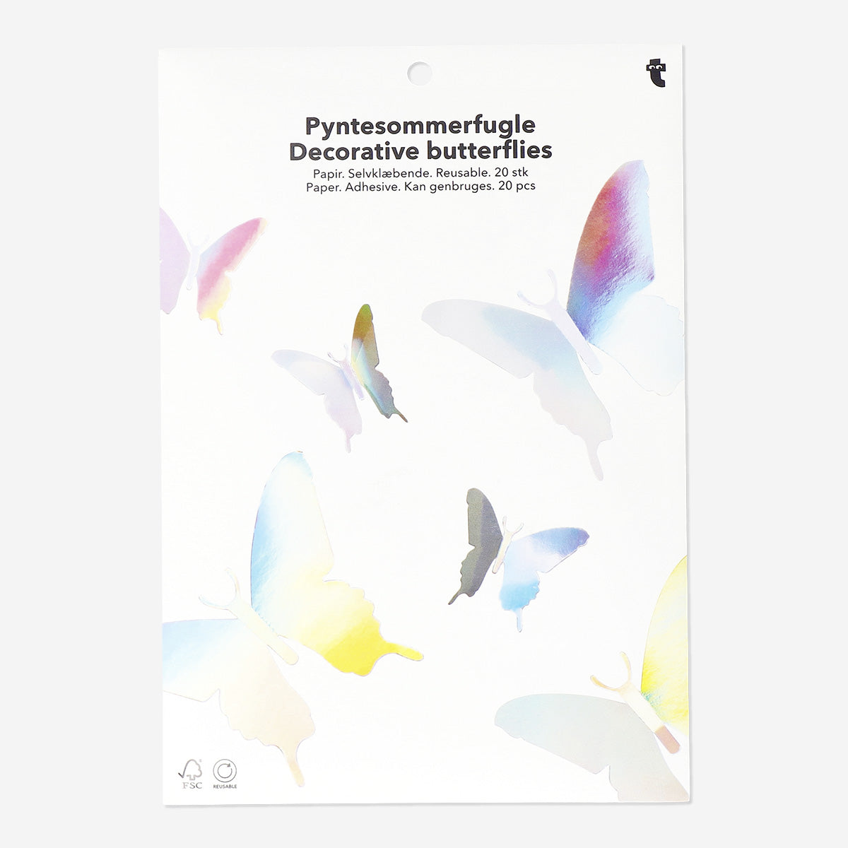 DECORATION BUTTERFLIES CARDBOARD 20 PCS