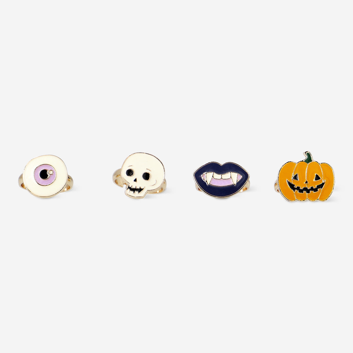 Çocuklar İçin 4'lü Halloween Yüzük Seti