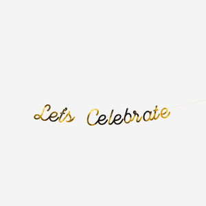 "Let's Celebrate" Yazılı Asma Süs