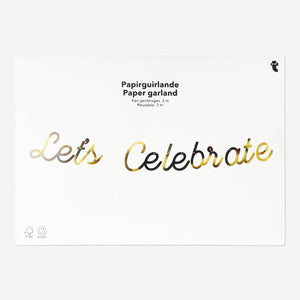 "Let's Celebrate" Yazılı Asma Süs