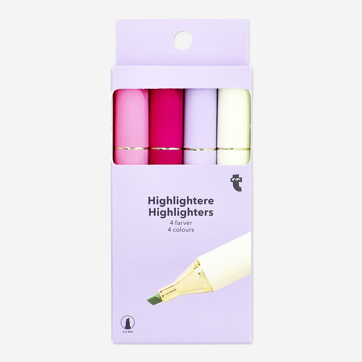 Lipstick Şeklinde 4'lü Fosforlu Kalem Seti