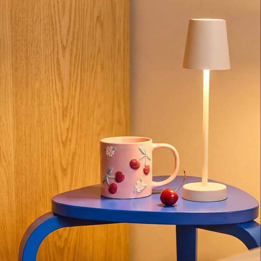 Pink mug with cherries - 350 ml