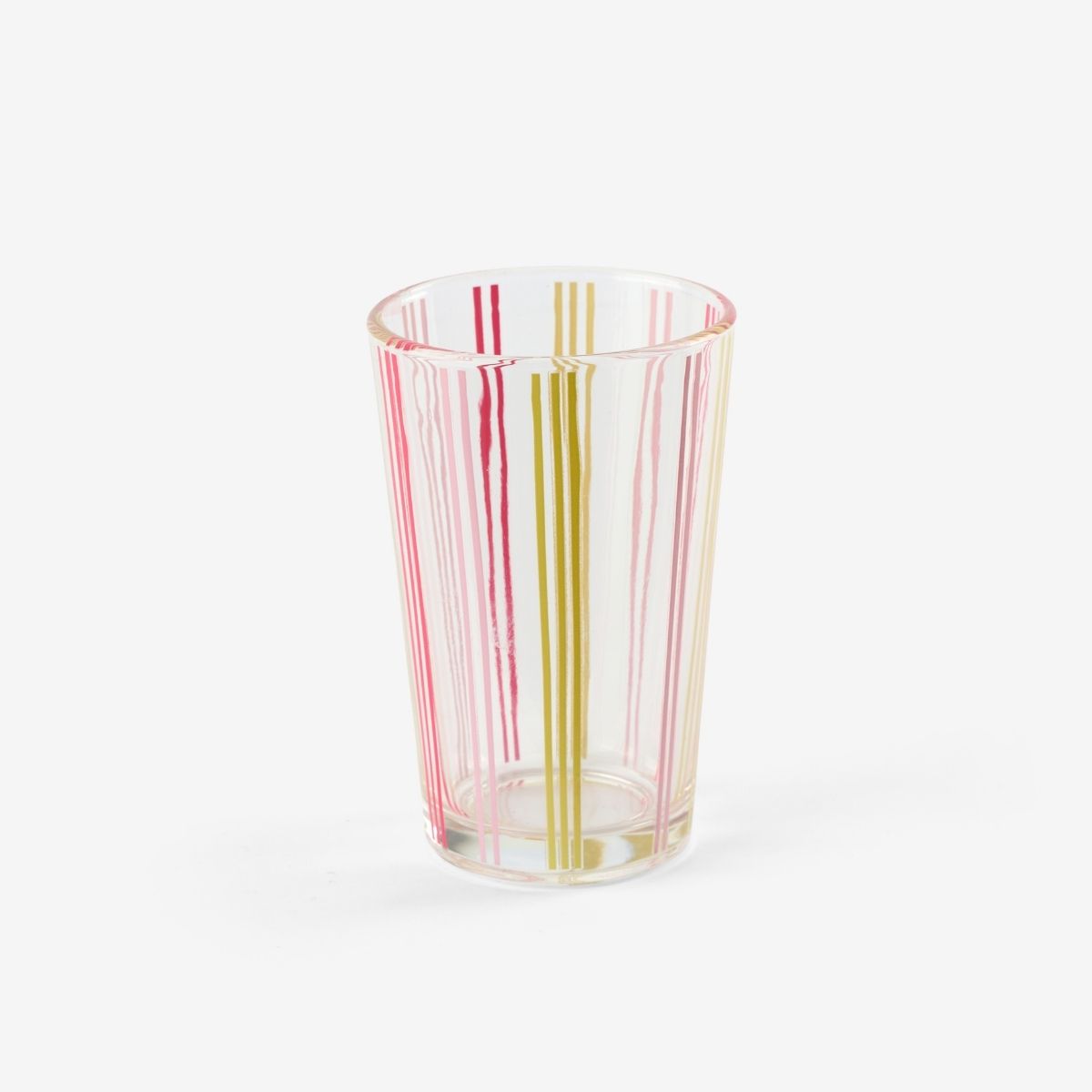 Pembe Çizgili Cam Bardak