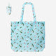 BAG FOLDABLE W. CARABIN CHERRY BLOSSOM BLUE