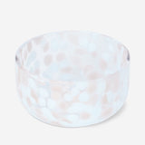 BOWL GLASS SMALL COLORED DOTS DESIGN