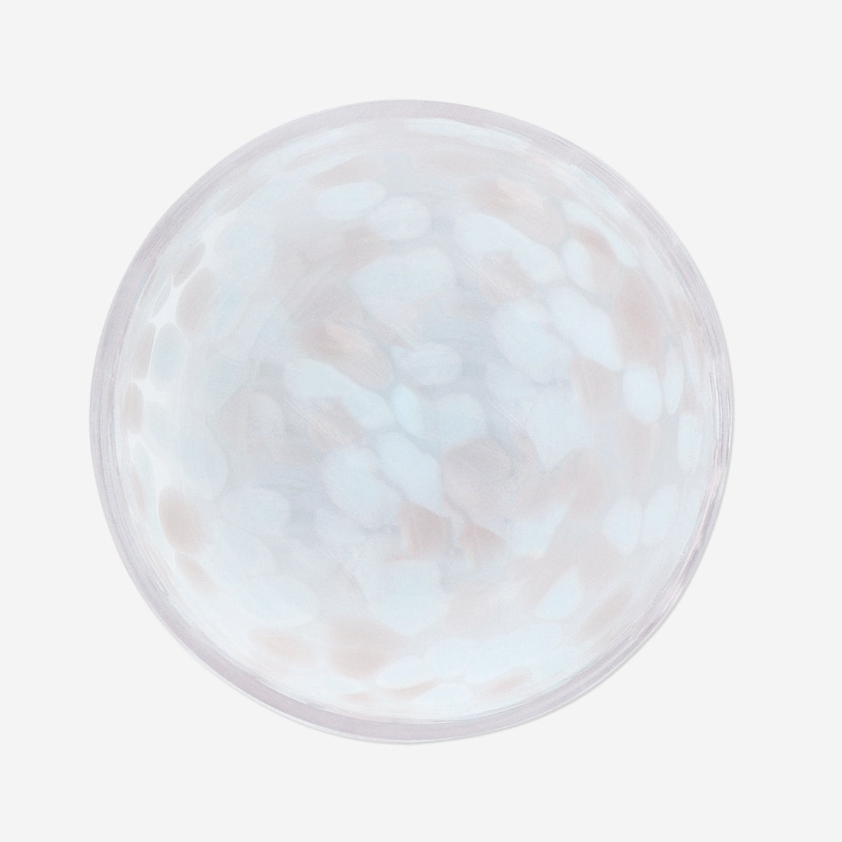 BOWL GLASS SMALL COLORED DOTS DESIGN