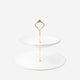 CAKE STAND 2 LEVELS GOLD