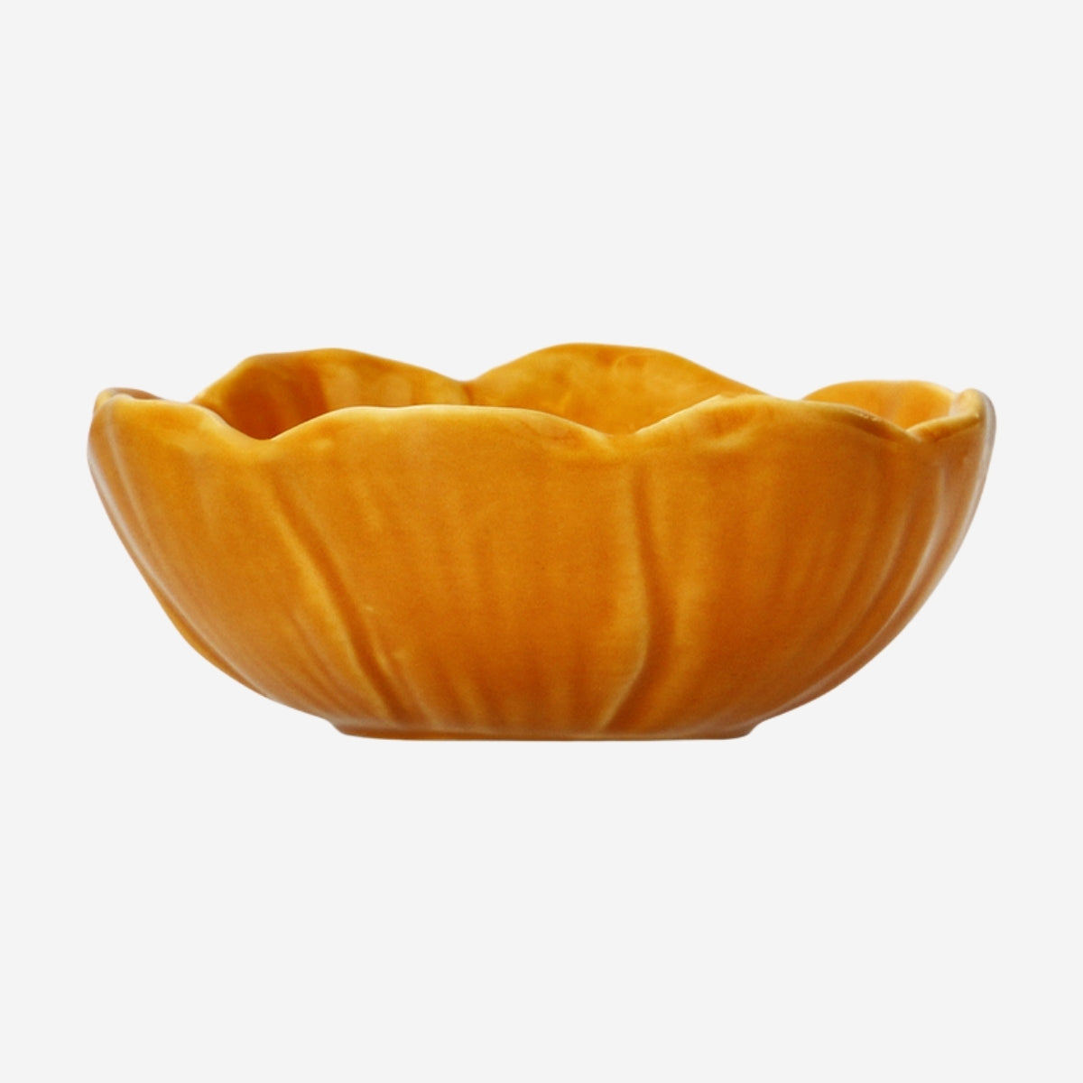 Turuncu Çiçek Şekilli Kase 9 cm