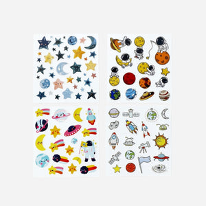 Uzay Temalı Kabarık Sticker Seti