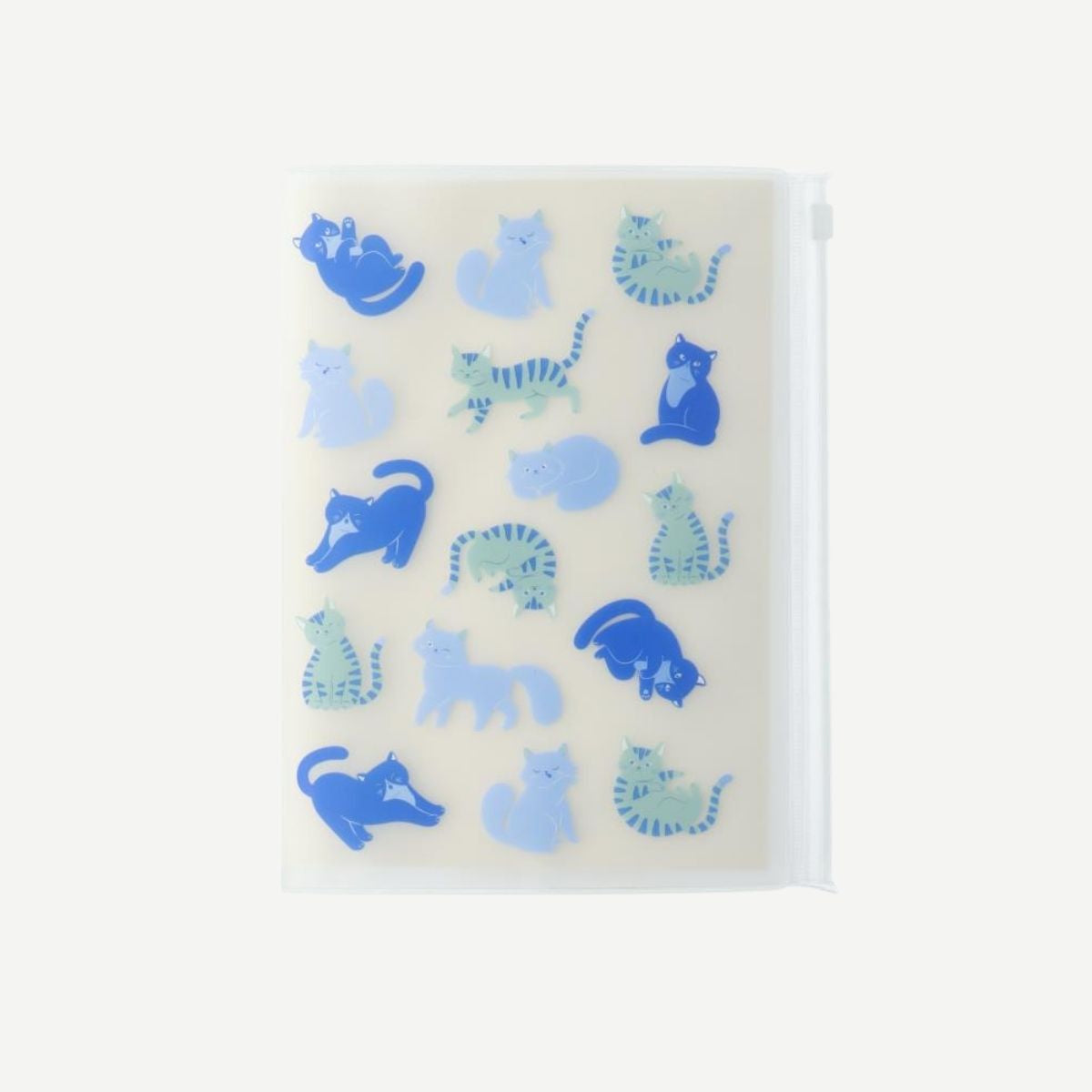 NOTEBOOK A5 REMOVABLE COVER PLASTIC ZIP CAT