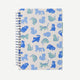 Kedi Desenli Sekmeli Spiral Mavi Defter