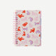 Kedi Desenli Sekmeli Spiral Pembe Defter