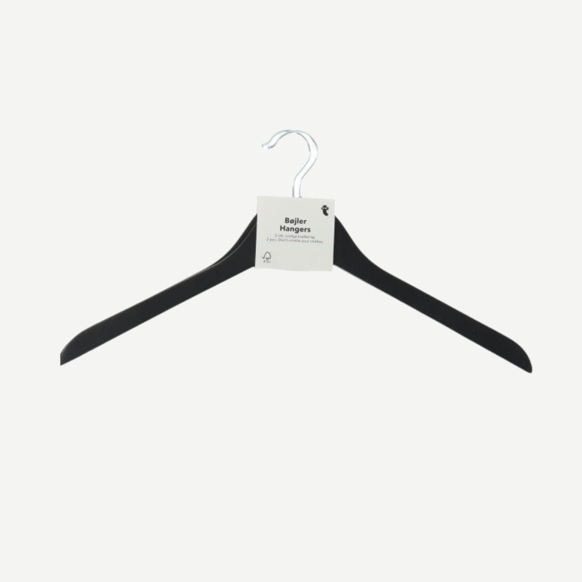 Black wooden hangers - 2 pcs