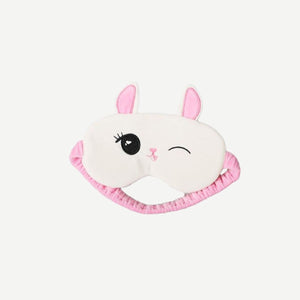 SLEEPING MASK ANIMAL W. EARS PINK