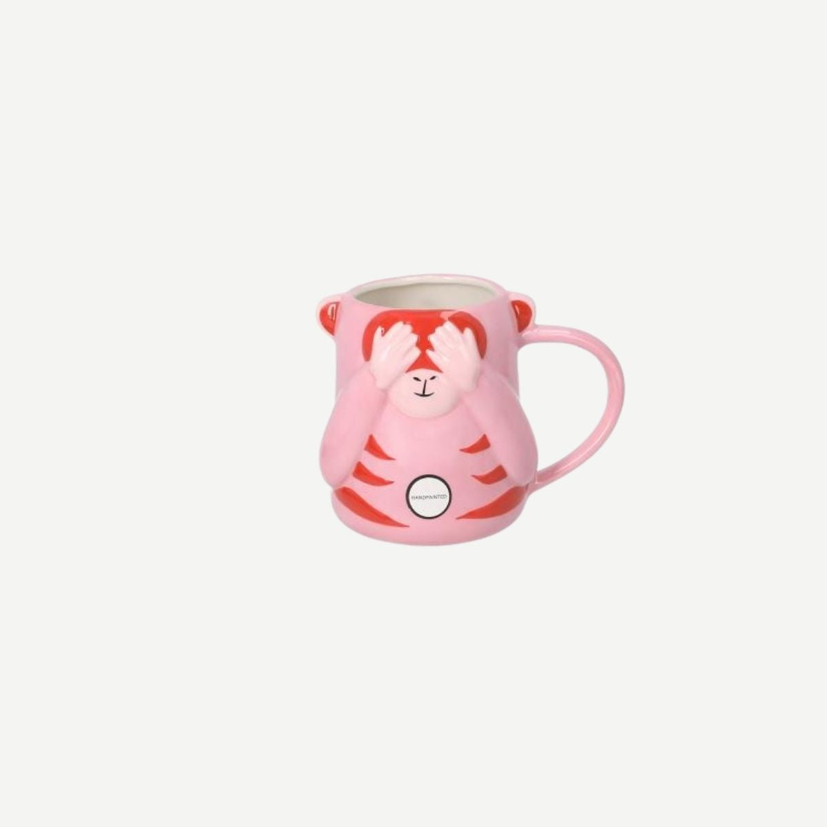 MUG WITH HANDLE MONKEY SHAPE PINK