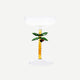 COCKTAIL GLASS WITH COCONUT TREE STEM