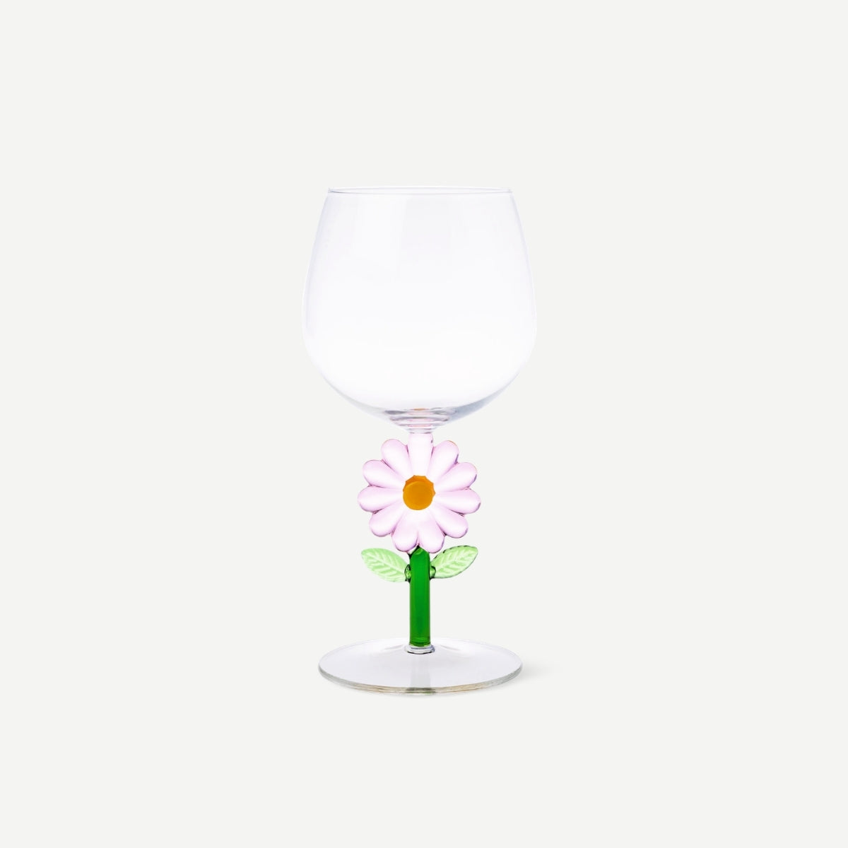 WINEGLASS WITH FLOWER DETAILS