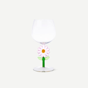 WINEGLASS WITH FLOWER DETAILS