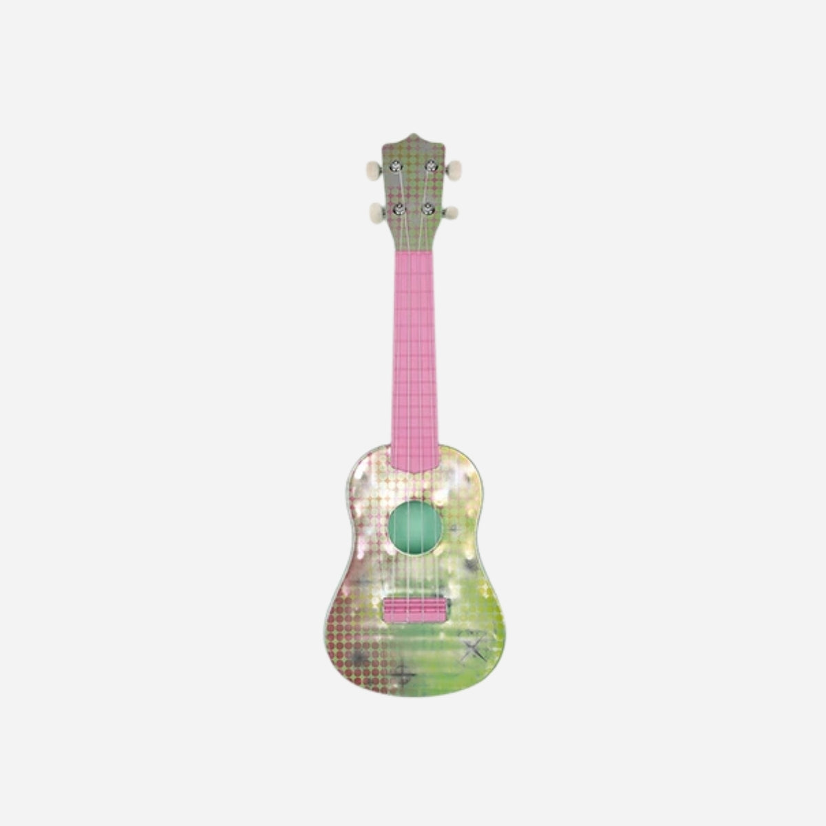 Yeşil Puantiyeli Pembe Ukulele