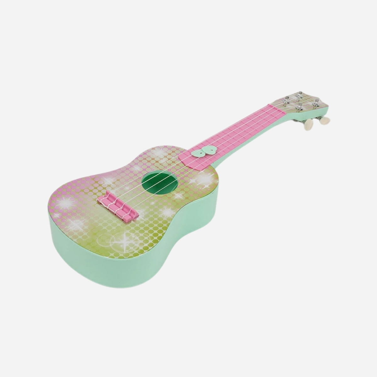 Yeşil Puantiyeli Pembe Ukulele