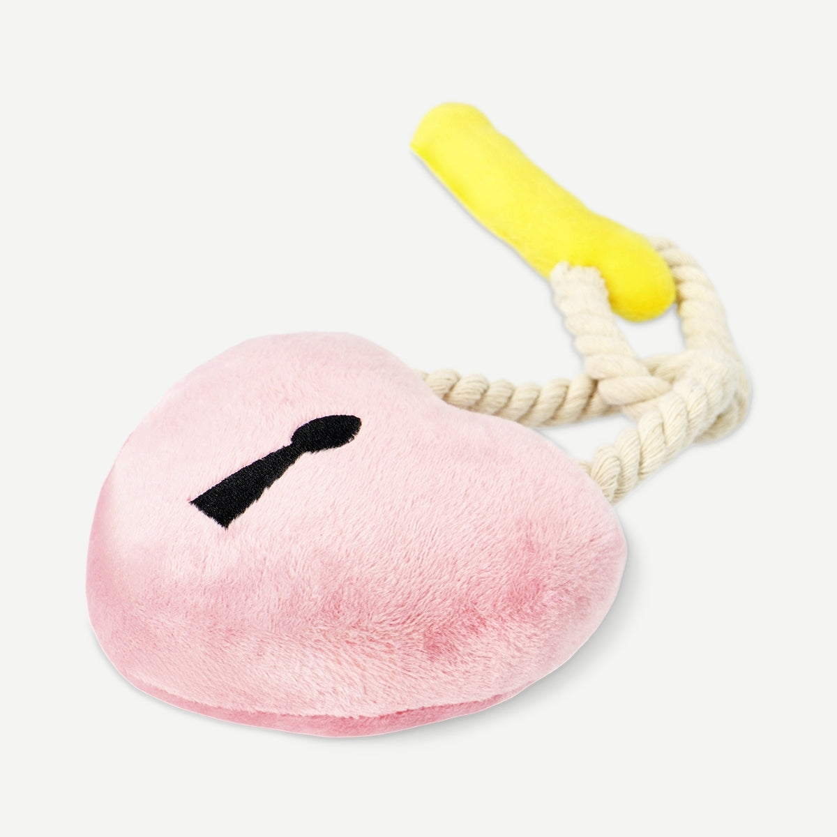 Pembe Peluş Kalp Anahtarlık Köpek Oyuncağı