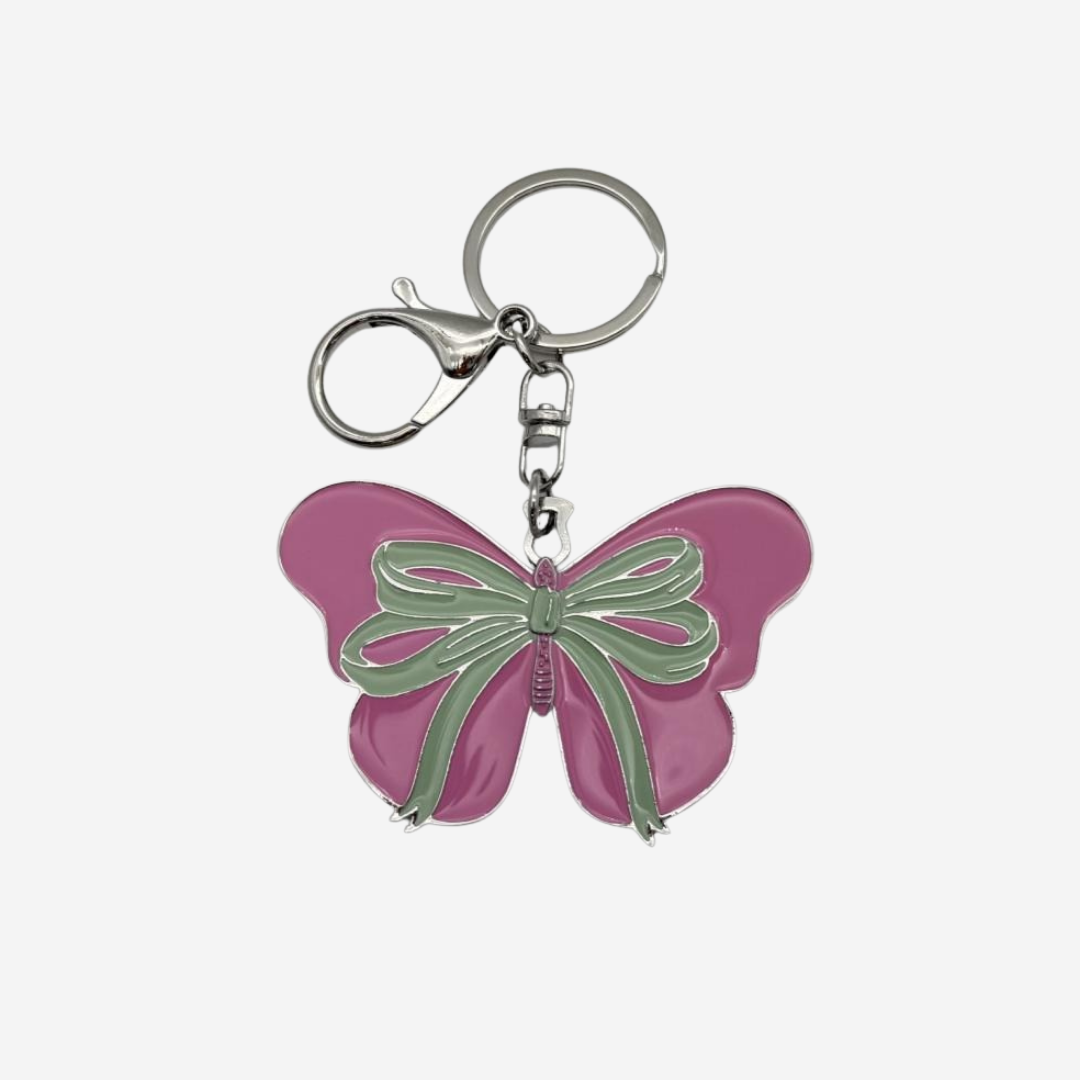 KEYRING METAL BUTTERFLY BOW