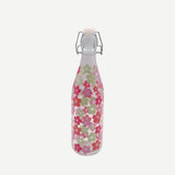 GLASS FLASK W. PATENT LID 0,5 L AOP FLOWERS
