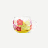 MUG GLASS WITH TEA INFUSER FILTER LID