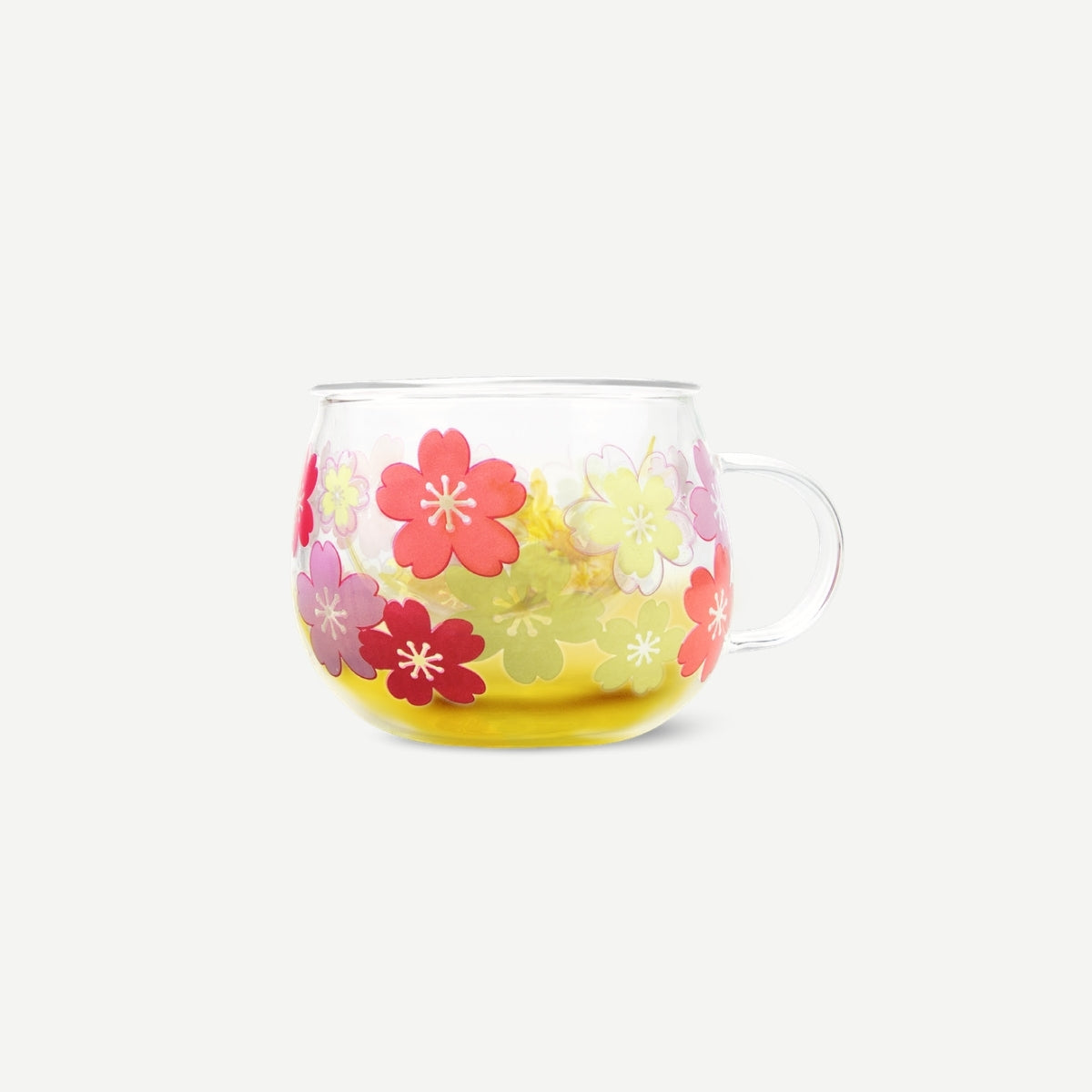 MUG GLASS WITH TEA INFUSER FILTER LID