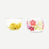 MUG GLASS WITH TEA INFUSER FILTER LID