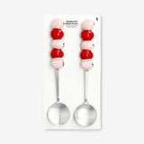 Çilek Detaylı 2'li Servis Kaşığı