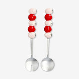 Çilek Detaylı 2'li Servis Kaşığı