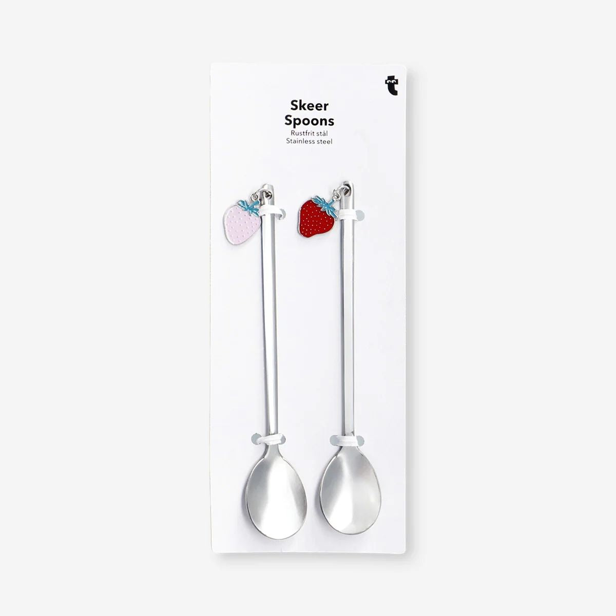 Çilek Detaylı 2'li Tatlı Kaşığı