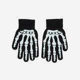 İskelet Desenli Karanlıkta Parlayan Eldiven