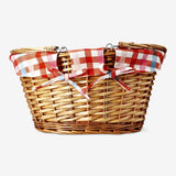 Kareli Kumaşlı Piknik Sepeti