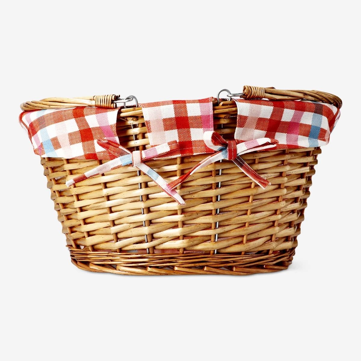 Kareli Kumaşlı Piknik Sepeti