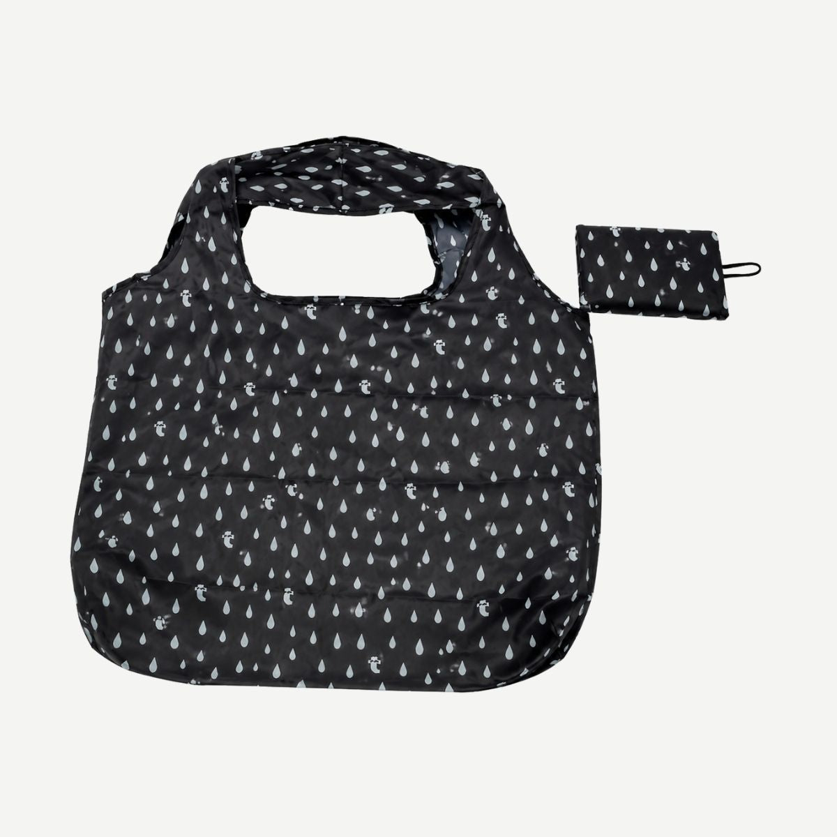 TOTE BAG FOLDABLE BLACK AOP T