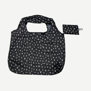 TOTE BAG FOLDABLE BLACK AOP T