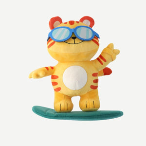 Gözlüklü Sarı Peluş Kedi