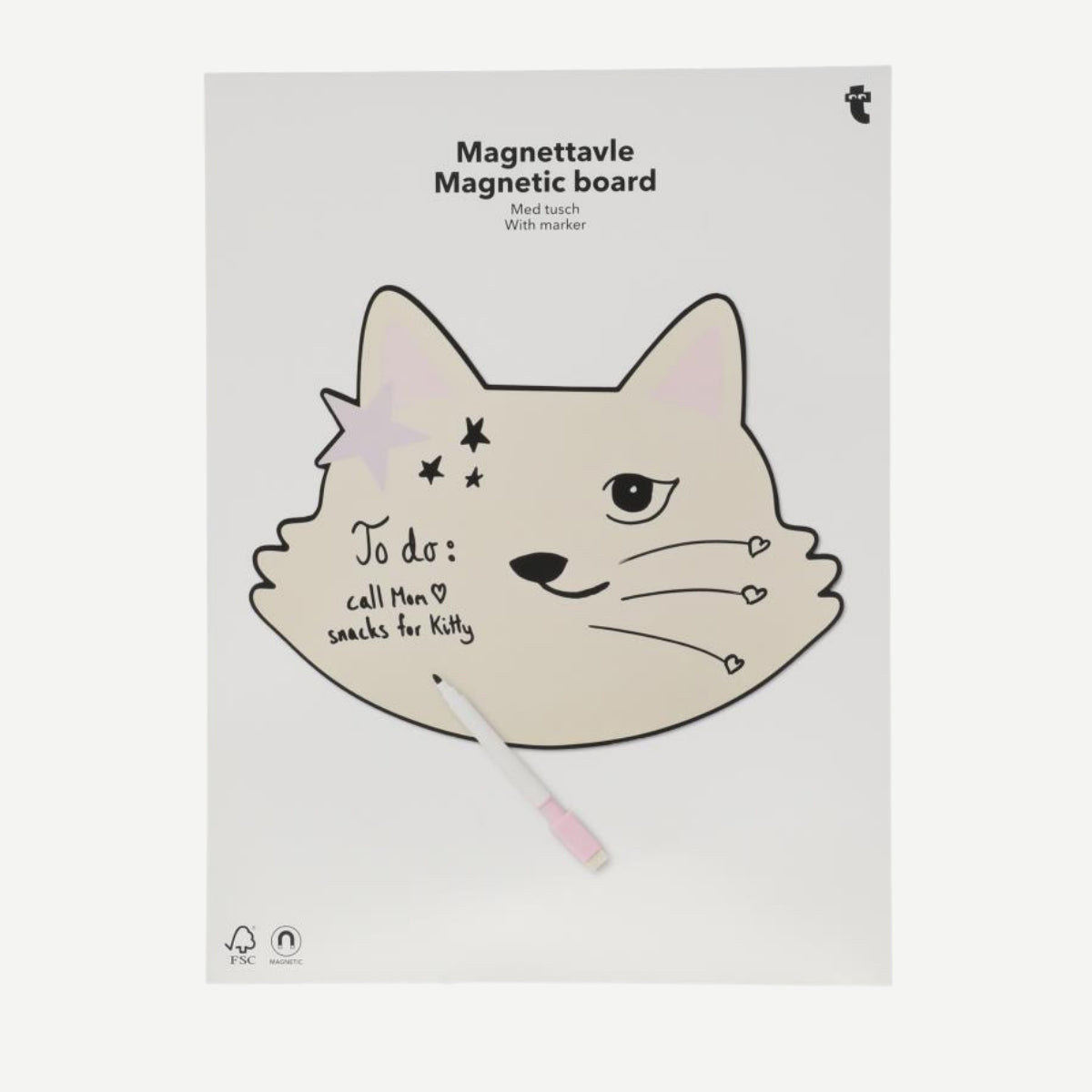 Kedi Şeklinde Mıknatıslı Tahta