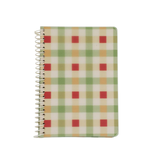 Kırmızı Yeşil Kareli Spiralli Defter