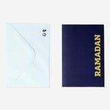CARD W ENVELOPE RAMADAN BLUE