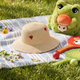HAT PAPER STRAW KIDS HEARTS ONE SIZE