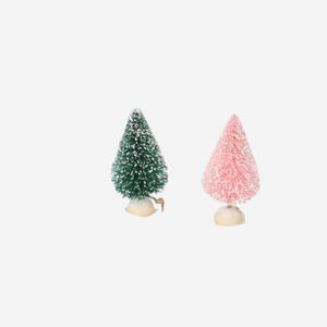 CHRISTMAS TREE SMALL GREEN AND PINK 2 MIX