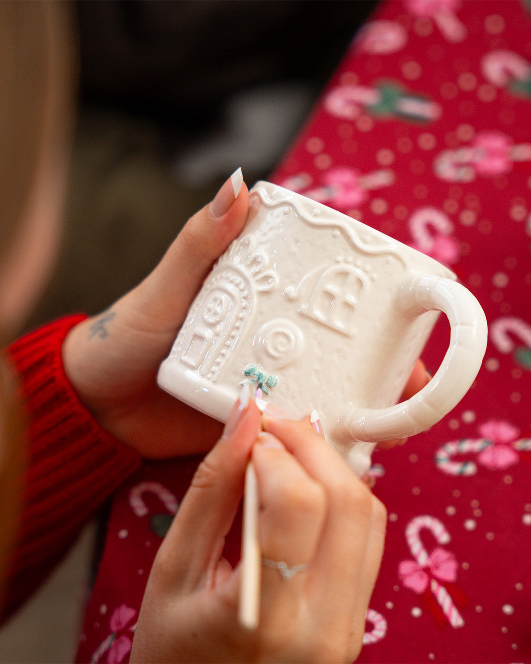 DIY PAINT YOURSELF HOUSE MUG CERAMIC W. LID