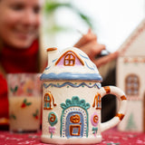 DIY PAINT YOURSELF HOUSE MUG CERAMIC W. LID