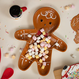 TRAY SERVING GINGERBREAD MAN SHAPE