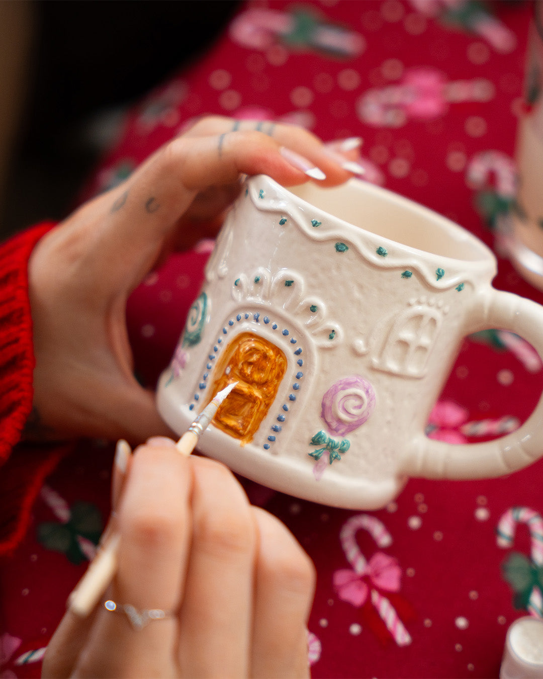DIY PAINT YOURSELF HOUSE MUG CERAMIC W. LID
