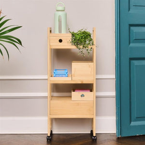 Bamboo storage trolley - 80 cm