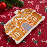TRAY FOR SERVING GINGERBREAD HOUSE MULITICOLORS